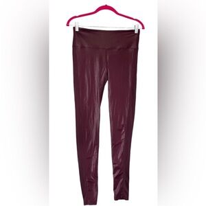 Peach‎ Clothing Burgundy Shining Leggings Size L